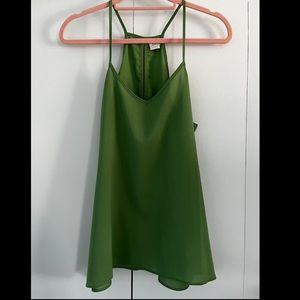 Green tank top with keyhole back